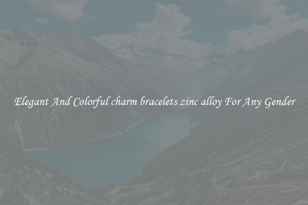 Elegant And Colorful charm bracelets zinc alloy For Any Gender