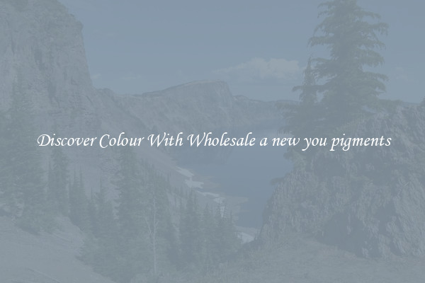 Discover Colour With Wholesale a new you pigments