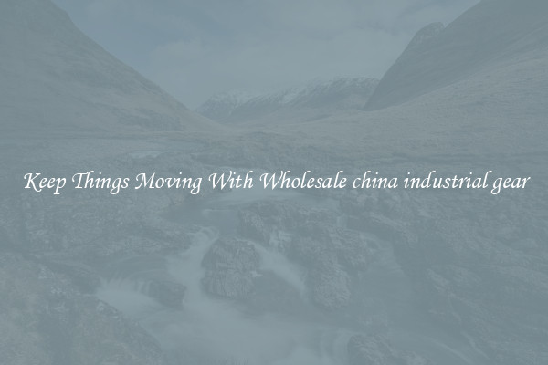 Keep Things Moving With Wholesale china industrial gear