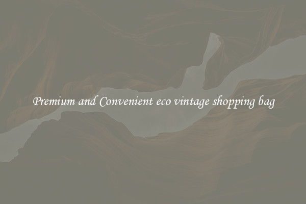 Premium and Convenient eco vintage shopping bag