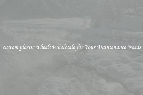 custom plastic wheels Wholesale for Your Maintenance Needs