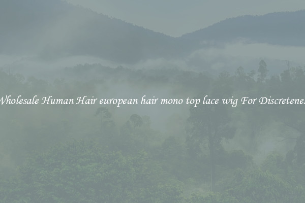 Wholesale Human Hair european hair mono top lace wig For Discreteness