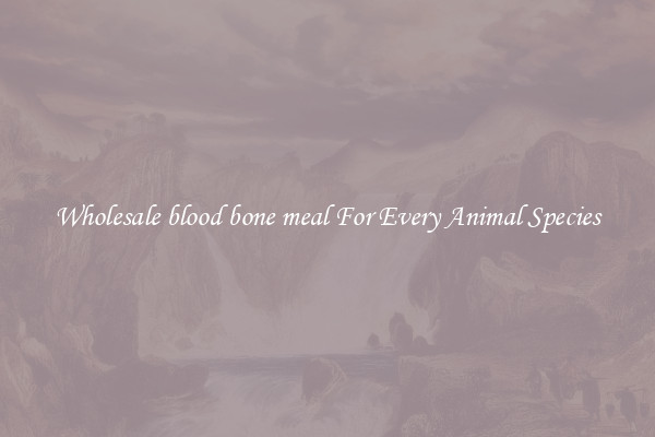 Wholesale blood bone meal For Every Animal Species
