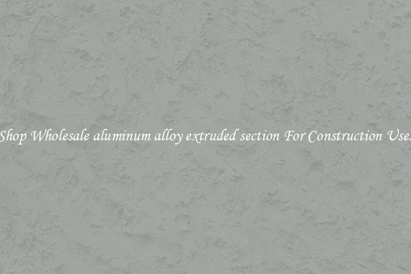 Shop Wholesale aluminum alloy extruded section For Construction Uses