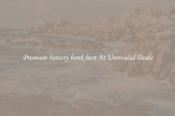 Premium battery bank best At Unrivaled Deals