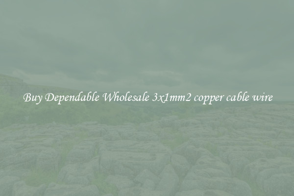 Buy Dependable Wholesale 3x1mm2 copper cable wire