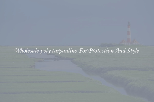 Wholesale poly tarpaulins For Protection And Style 