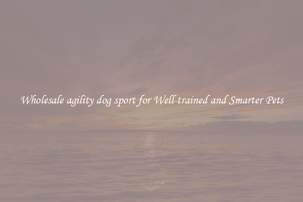 Wholesale agility dog sport for Well-trained and Smarter Pets