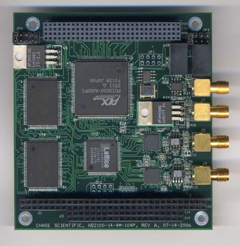 100MHz采樣，14位分辨率，二通道，1024K存儲深度，可擴展到2MB內存，二次開發(fā)。