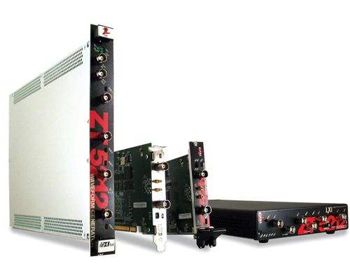 采樣速率:1M~~5GS/s,輸出通道:1~~4通道,分辨率:8Bit~~16Bit,存儲(chǔ)深度:1MB~~4GB:總線接口:PCI ,PCIe, PXI,輸出：1M~~500MHz/s

